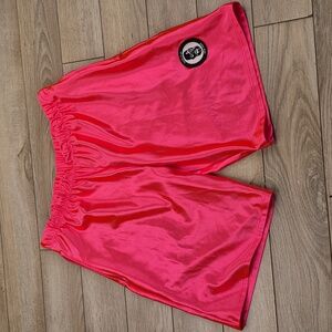 SLICK IT UP New York Solid Metallic‎ Hot Pink Sz M / L Mens Athletic Shorts RARE